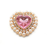 10pcs Heart Shaped Wedding Invitation Buckle DIY Jewelry Accessorie