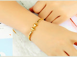14K Butterfly Bracelet for Women Bride Bangle Wedding
