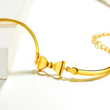 14K Butterfly Bracelet for Women Bride Bangle Wedding
