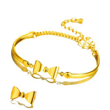 14K Butterfly Bracelet for Women Bride Bangle Wedding