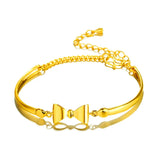 14K Butterfly Bracelet for Women Bride Bangle Wedding