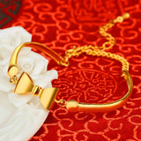 14K Butterfly Bracelet for Women Bride Bangle Wedding