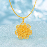 14K Flower Pendant Women's Wedding Jewelry
