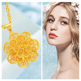 14K Flower Pendant Women's Wedding Jewelry