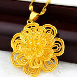 14K Flower Pendant Women's Wedding Jewelry