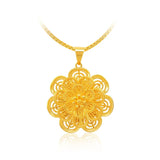 14K Flower Pendant Women's Wedding Jewelry