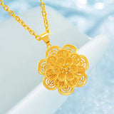 14K Flower Pendant Women's Wedding Jewelry