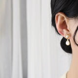 14K Camellia Opal Stud Earrings Engagement Jewelry Pendant