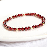 14k Garnet Beaded Bracelet for Women Lucky Jewelry
