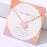 16" Short Natural Stone Pendant Necklace
