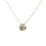 16" Short Natural Stone Pendant Necklace