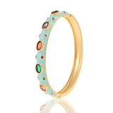 Zircon Bangles Enamel Bracelets Couple Anniversary Jewelry