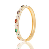 Zircon Bangles Enamel Bracelets Couple Anniversary Jewelry