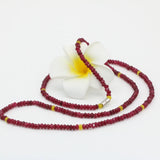 Red Chalcedony Jades Abacus Bracelet with Magnetic Clasps