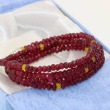 Red Chalcedony Jades Abacus Bracelet with Magnetic Clasps