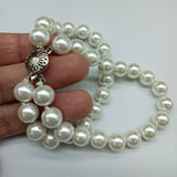 10mm Shell Pearl Round Bead Bracelet 7.5 inch Multicolor Boutique Bracelet