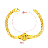 24k Bracelet Watch Chain Sunflower Pure 999 Jewelry Chain Bracelets