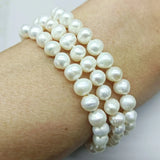 6-7mm Freshwater Pearl Bracelet 7.5in Women's Jewelry Gift
