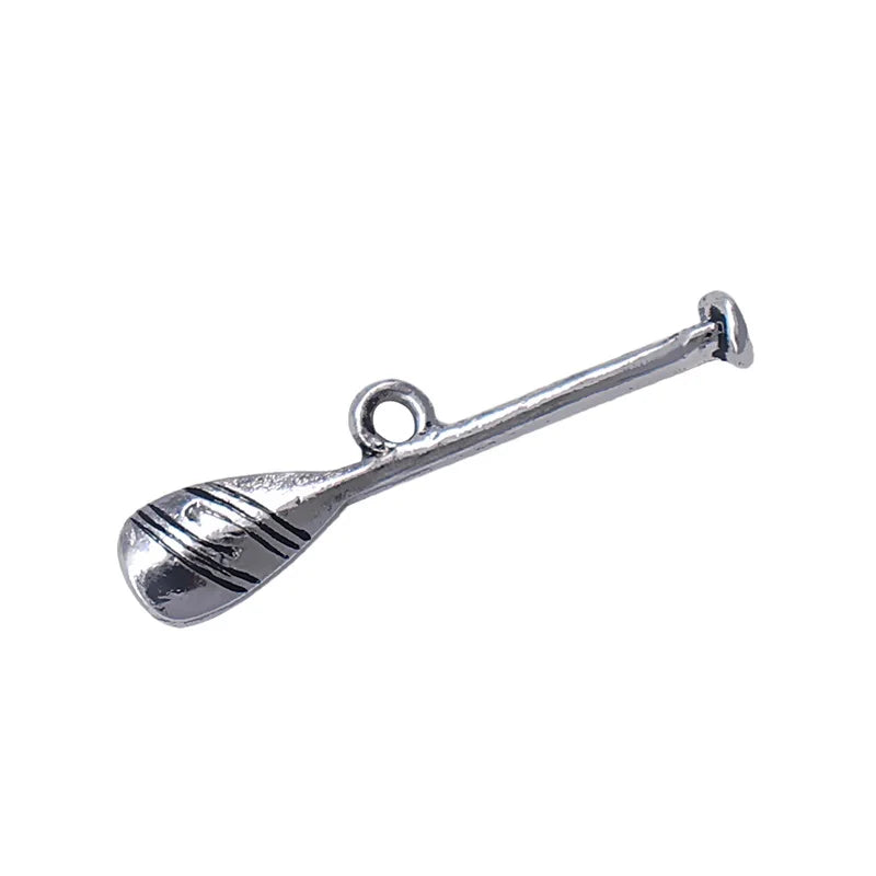 3D Metal Boat Paddle Charm Lucky Ocean Leisure DIY Pendant