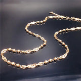 14K Rose Beads Stacking Necklace for Women