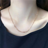 14K Rose Beads Stacking Necklace for Women