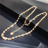 14K Rose Beads Stacking Necklace for Women
