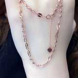 14K Rose Beads Stacking Necklace for Women