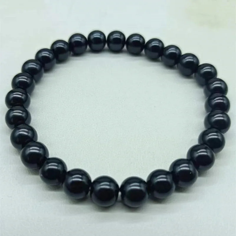 8mm Shell Pearl Stretch Bracelet 7.5inch Jewelry Gift