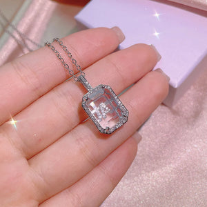 925 Stamp Necklace Women's 24 Letter Pendant Lucky Clavicle Chain