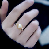 925 Sterling Silver Adjustable Ring Mount for 9-11mm Pearls