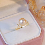 925 Sterling Silver Adjustable Ring Mount for 9-11mm Pearls