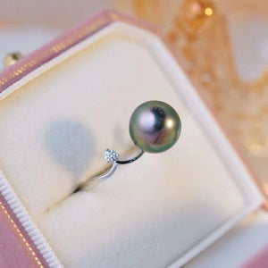 925 Sterling Silver Adjustable Ring Mount for 9-11mm Pearls