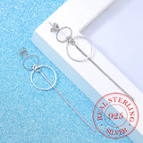 925 Sterling Silver Tassel Long Earrings Ear Line Women Jewelry