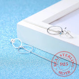 925 Sterling Silver Tassel Long Earrings Ear Line Women Jewelry