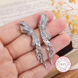 925 Silver Butterfly Zircon Stud Earrings Anniversary Gift
