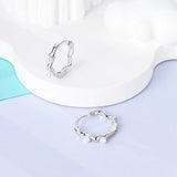 Sterling Silver Pearl Wave Earrings for Women's Party