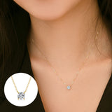 925 Silver O-Chain Necklace with Zircon Pendant