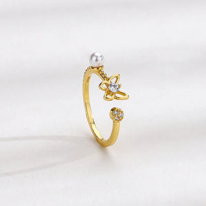 925 Silver Ring Women Butterfly Ring Open Size