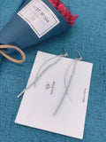 925 Silver Tassel Drop Earrings Colorful Zircon Stud Eardrop