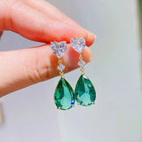 Aquamarine Zircon Summer Drop Earrings