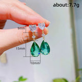 Aquamarine Zircon Summer Drop Earrings