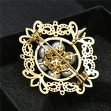 Baroque Brooches Crystal Freshwater Pearls Brooch Pins Scarf Jewelry
