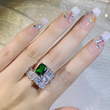Vintage Zircon Wedding Band Ring Silver CZ Jewelry