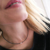 Crystal Beads Necklace Natural Pearl Pendant Various Colors Girls Neck Choker