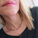 Crystal Beads Necklace Natural Pearl Pendant Various Colors Girls Neck Choker
