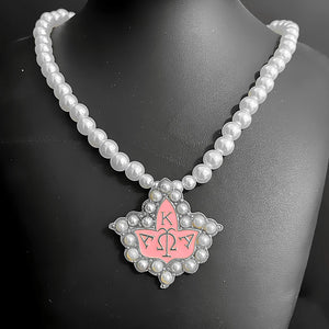 Sorority Society Enamel Ivy Leaf Flower Pendant Necklace Choker