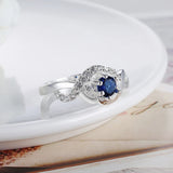 Zircon Topaz Ring 925 Silver Size 8