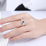 Zircon Topaz Ring 925 Silver Size 8
