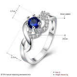 Zircon Topaz Ring 925 Silver Size 8
