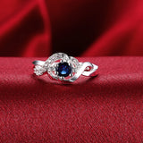 Zircon Topaz Ring 925 Silver Size 8